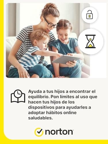 Detalle de Norton 360 Family 2026: control para padres con renovación automática (1 usuario, 1 año)
