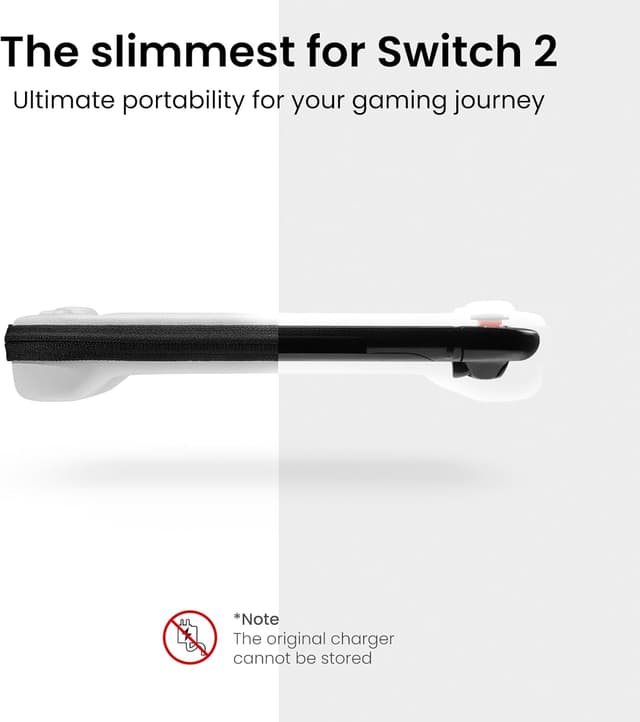 Detalle de tomtoc Slim Carrying Case for Nintendo Switch 2 (Model 2025) with 12 Game Card Slots
