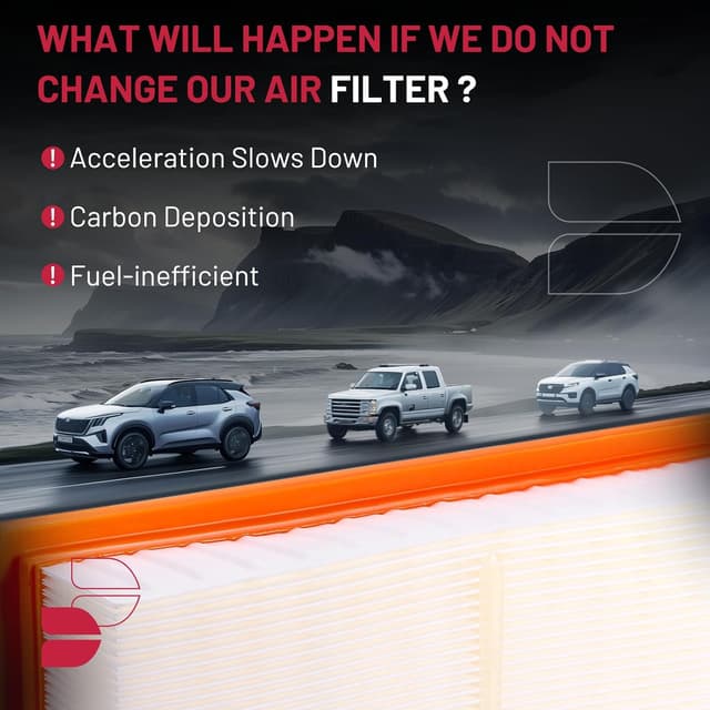 Detalle 2 de BDFHYK CA10755 Engine Air Filter (replaces 17801-0P050) for select Toyota, Lexus, Jeep, and Dodge vehicles