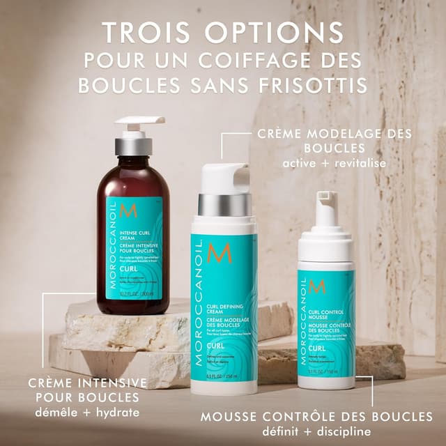 Detalle de Moroccanoil Crème Modelage des Boucles : définir les boucles et calmer l’encapvolage