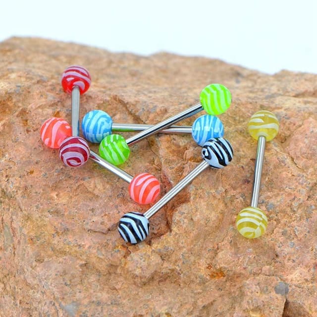 Thumbnail 4 de OUFER 7PCS Piercing Langue Acier 316L 14G