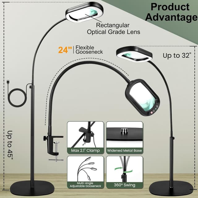 Thumbnail 4 de Veemagni 10X Rectangular Magnifier with Light