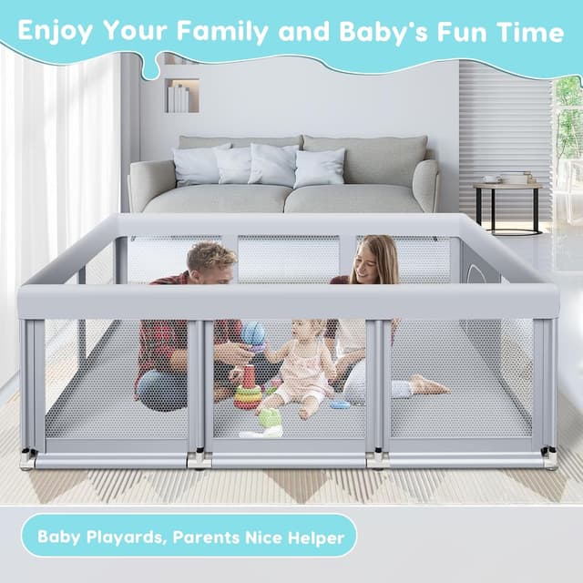 Thumbnail 1 de Fshibila Baby Playpen 74" ×50"