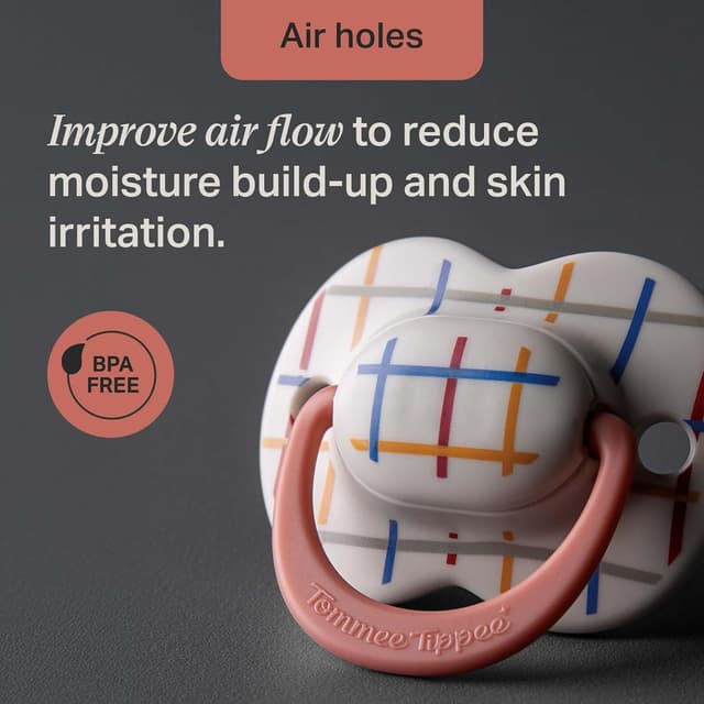 Detalle de Tommee Tippee Ultimate Fit Soother (18-36 Months) Orthodontic Dummy – Symmetrical Teat, 4 Pack