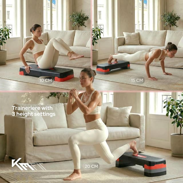 Thumbnail 5 de KM-Fit Fitness Stepper 3-fach höhenverstellbar 200 kg 🏋️♀