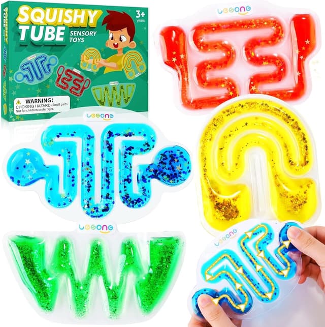 Thumbnail 6 de LESONG 3-Pack Sensory Fidget Toys for Kids – Squishy calming goo sensory tubes for preschool