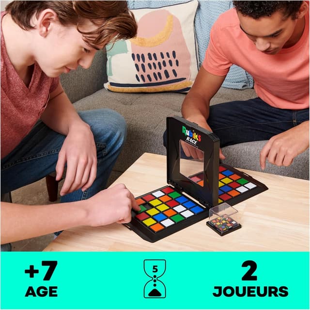 Detalle de Rubik’s Race Version Classique 3x3 – Jeu de société casse-tête 2 joueurs (à partir de 7 ans)