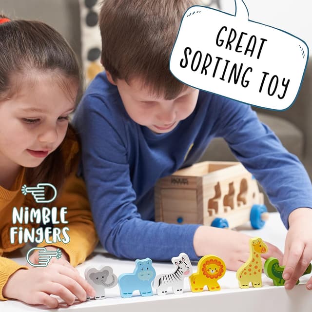 Thumbnail 2 de Jaques of London Wooden Shape Sorter 6 animals