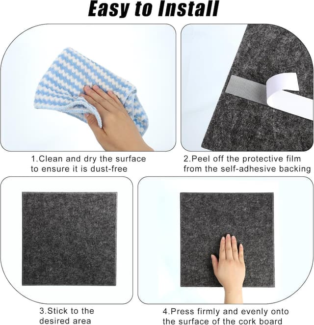 Detalle 2 de Large cork board 36 x 24 felt tiles