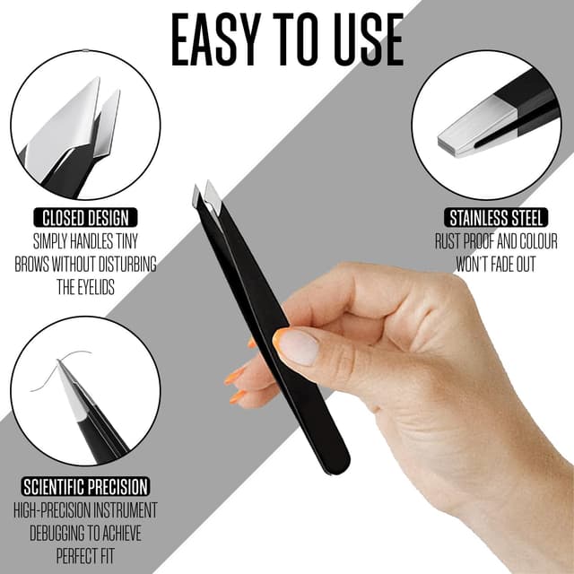 Thumbnail 2 de OCBA Pinzette professionali per sopracciglia 4 pezzi
