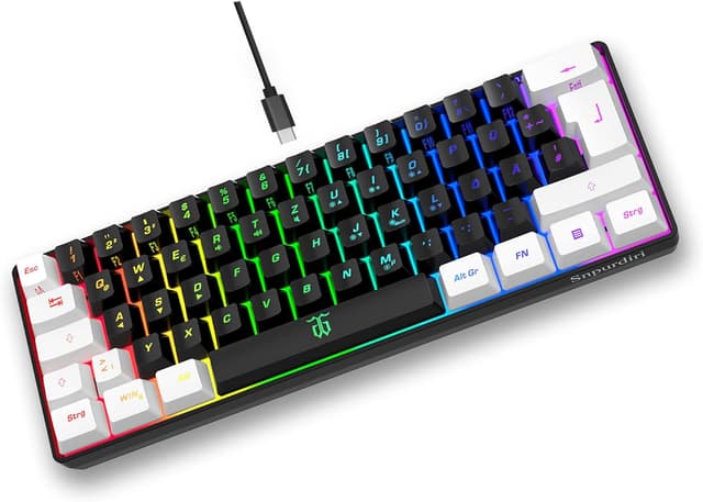 Detalle de 60% Snpurdiri Gaming Tastatur, 61 Tasten