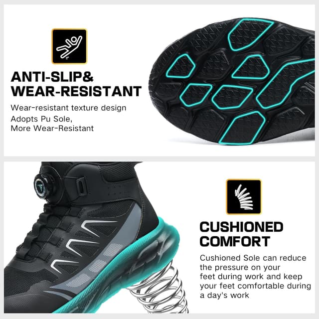 Thumbnail 6 de SROTER Safety Boots steel toe cap work trainers – lightweight, non-slip, breathable protection