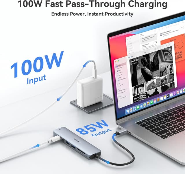 Detalle 2 de USB C Hub 7‑in‑1 Multiport Adapter für MacBook