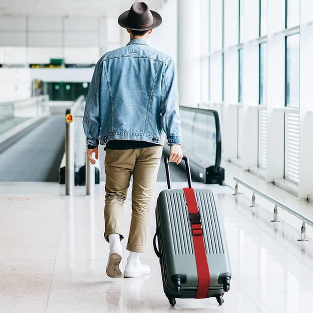 Thumbnail 6 de Newthinking Luggage Straps for Suitcase – 4 Pack Heavy-Duty Adjustable Bands (Red)