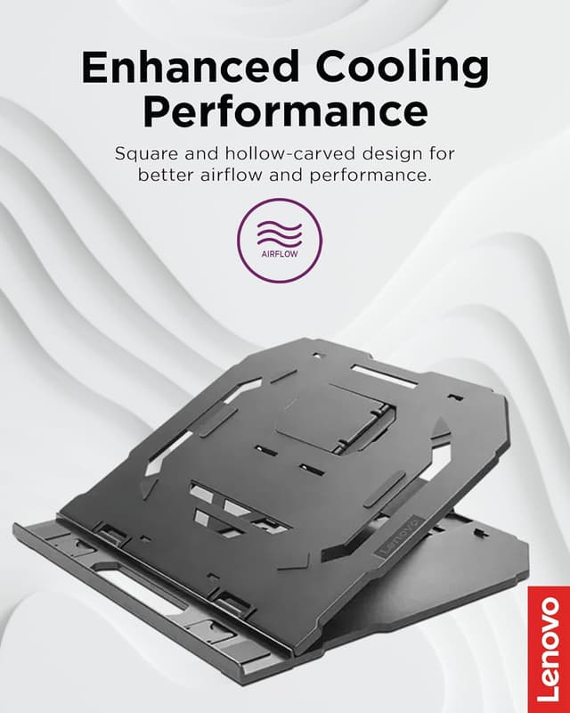 Detalle de Lenovo 2-in-1 Laptop Stand (GXF0X02619) with 10-level height adjustment