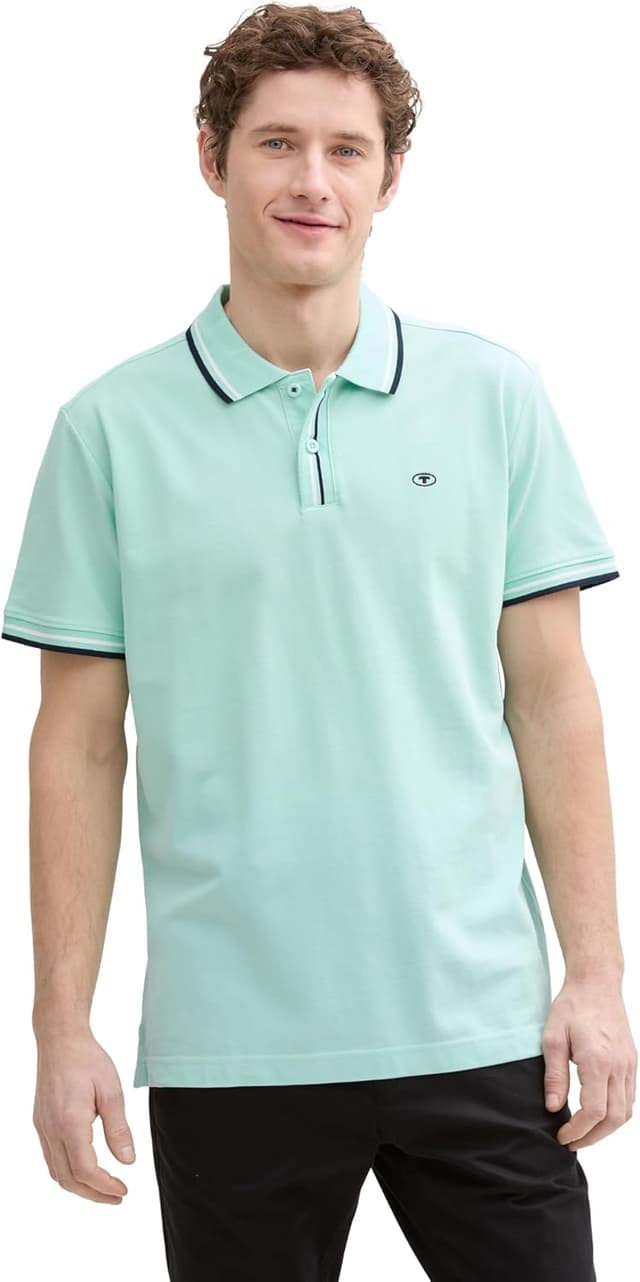 Detalle 2 de TOM TAILOR Polo Uomo traspirante a vestibilità regolare per l’uso quotidiano