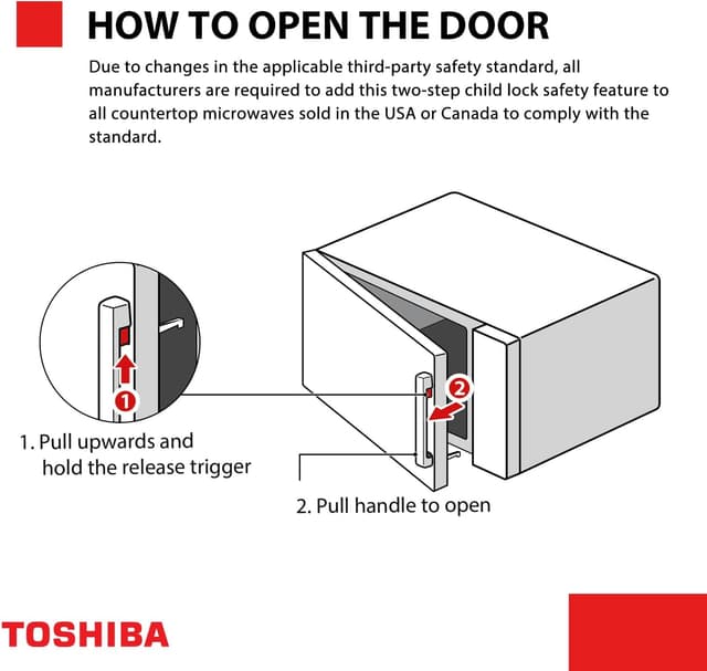 Thumbnail 6 de TOSHIBA ML-EM45P(BS) 1200W Microwave 1.6 cu ft