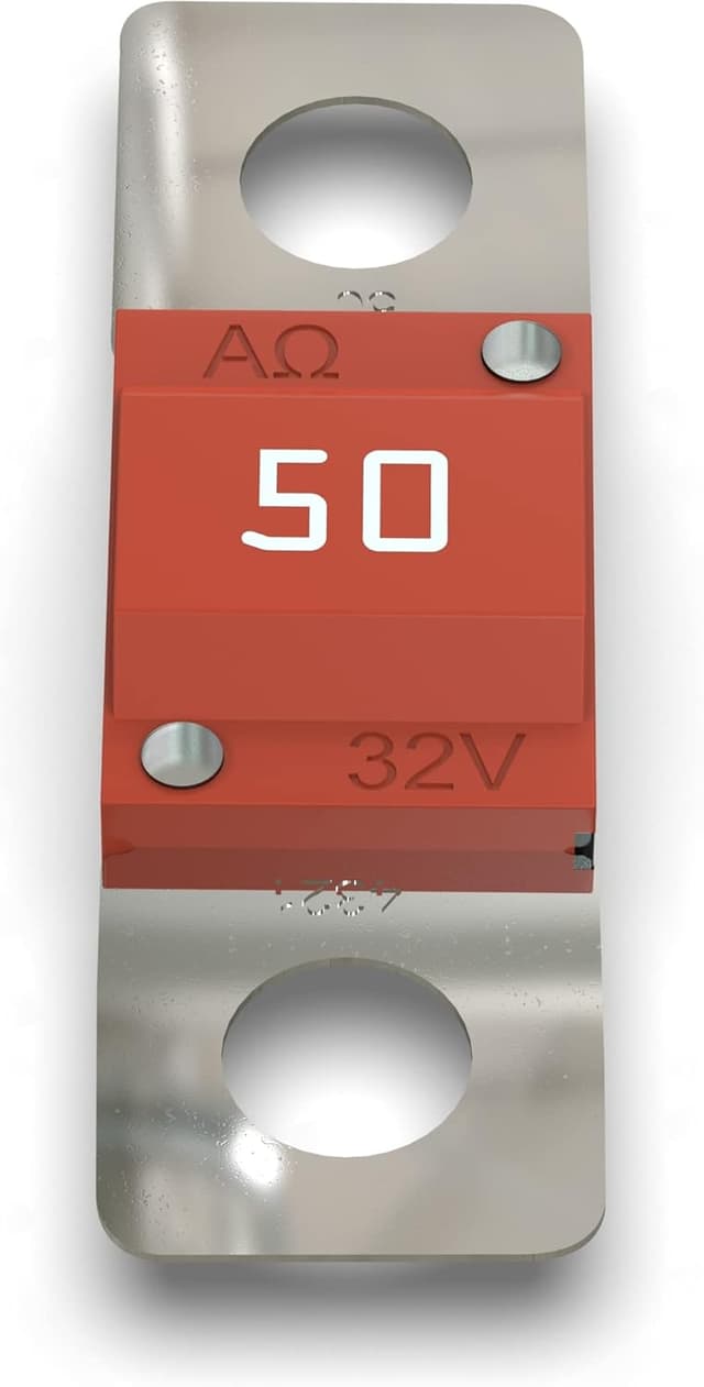 Detalle de Fusible Midi AUPROTEC 50 A rouge à verrouillage à vis (5 pièces) – ISO 8820-5