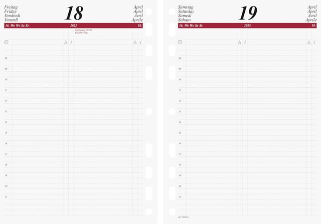 Detalle 2 de rido/idé Tageskalendarium Timing 1 2025 A5