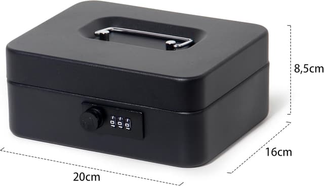 Detalle 2 de GREELUE Geldkassette 20×16×8,5 cm 🔒