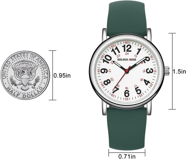 Thumbnail 4 de GOLDEN HOUR Krankenschwesteruhr 24 Stunden