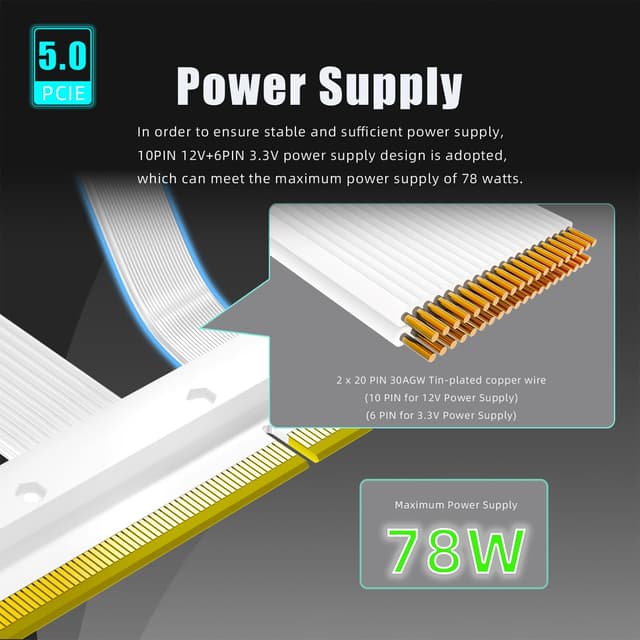 Thumbnail 6 de GLOTRENDS PCIe 5.0 riser cable 200mm