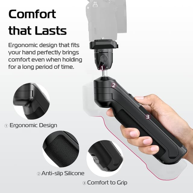 Detalle 2 de ULANZI TT38 Mini-Stativ mit 3 kg Tragfähigkeit und F38-Schnellwechselplatte (Reisestativ für Sony a7c, Nikon Z30, Fujifilm X-S10/X-S20)