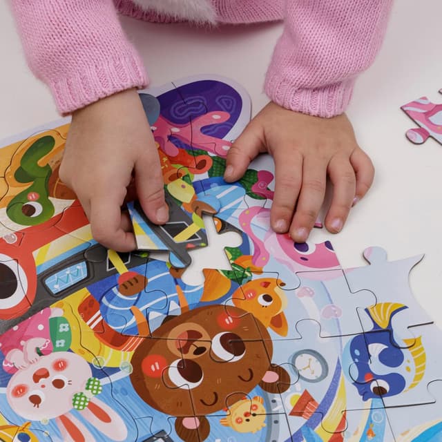 Detalle de Baroni Toys Puzzle sagomato Sottomarino da 59 pezzi per bambini 3+ (52,3x37,6 cm)