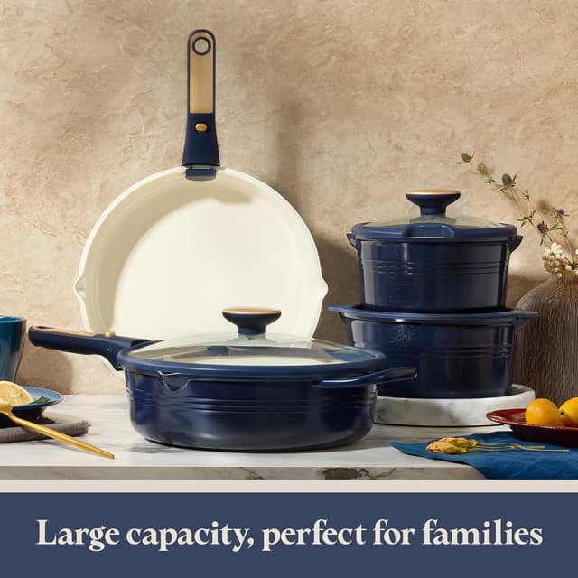 Thumbnail 6 de CAROTE 22-Piece Titanium Cookware Set with Detachable Handle (Blue)