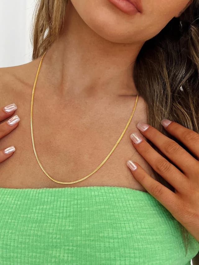 Detalle 2 de FOCALOOK Edelstahl Schlangenkette 2mm