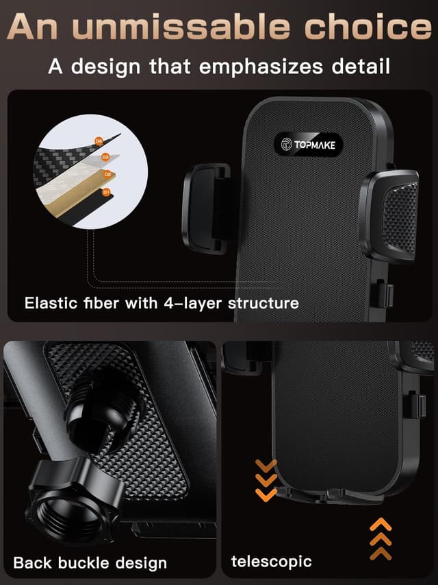 Thumbnail 3 de Topmake 3-in-1 Car Phone Holder Mount