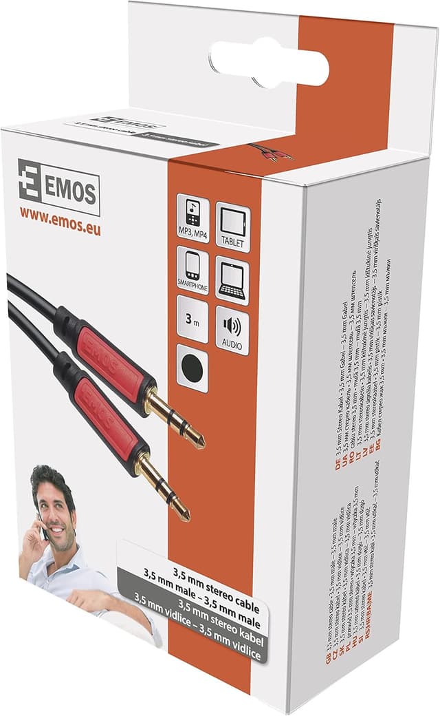 Detalle 2 de EMOS Câble audio Jack 3 m