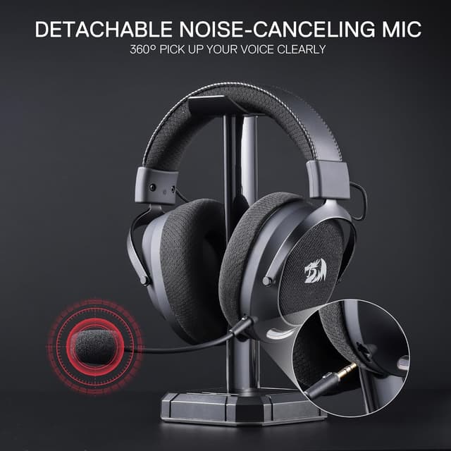 Thumbnail 4 de Redragon H858 3-Mode Wireless Gaming Headset with 7.1 Surround Sound and Detachable Mic