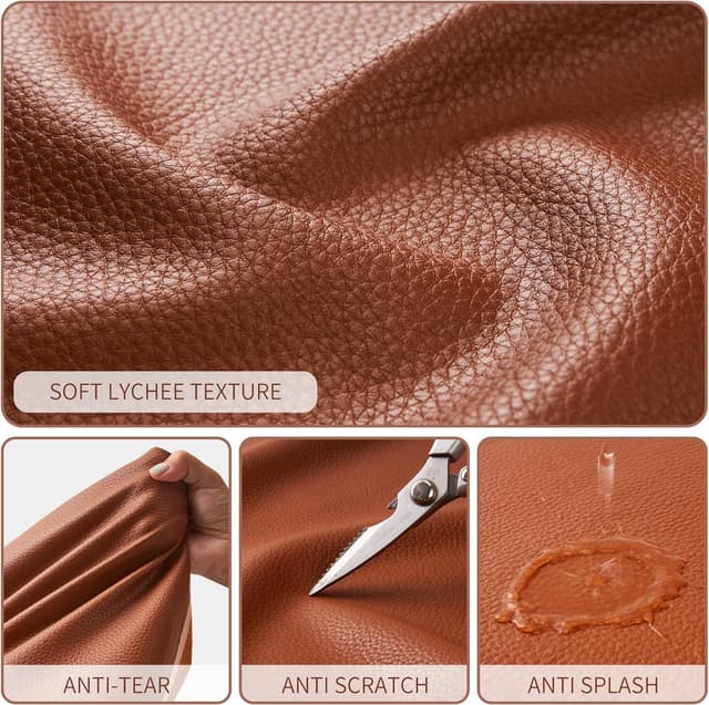 Detalle de Large Tote Bags for Women with Top Handle & Zipper – PU Leather Work, Shopping, School & Travel Bag