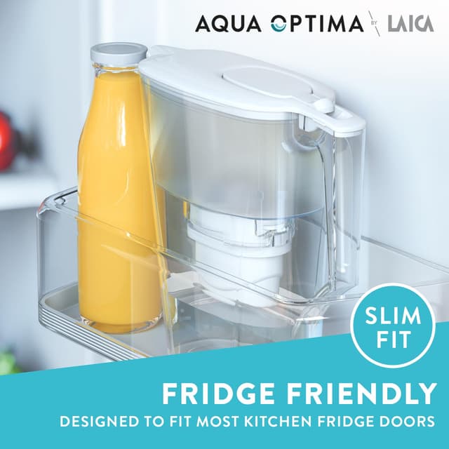 Detalle de Aqua Optima Liscia 2.5L Water Filter Jug with 3 Evolve+ Cartridges (Fridge & dishwasher friendly) - White