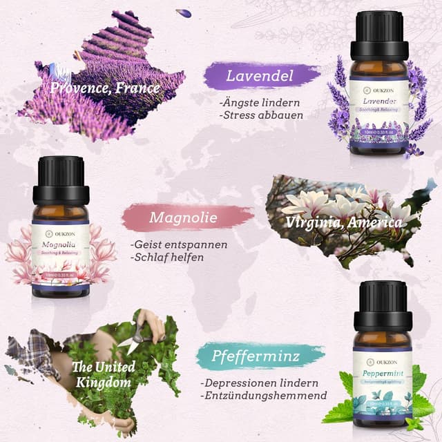 Detalle de Ätherische Öle Set 8x10 ml für Duft