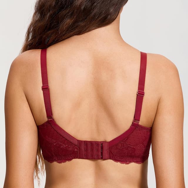 Detalle de DOBREVA Femme soutien-gorge transparent à armatures minimiseur en dentelle bralette