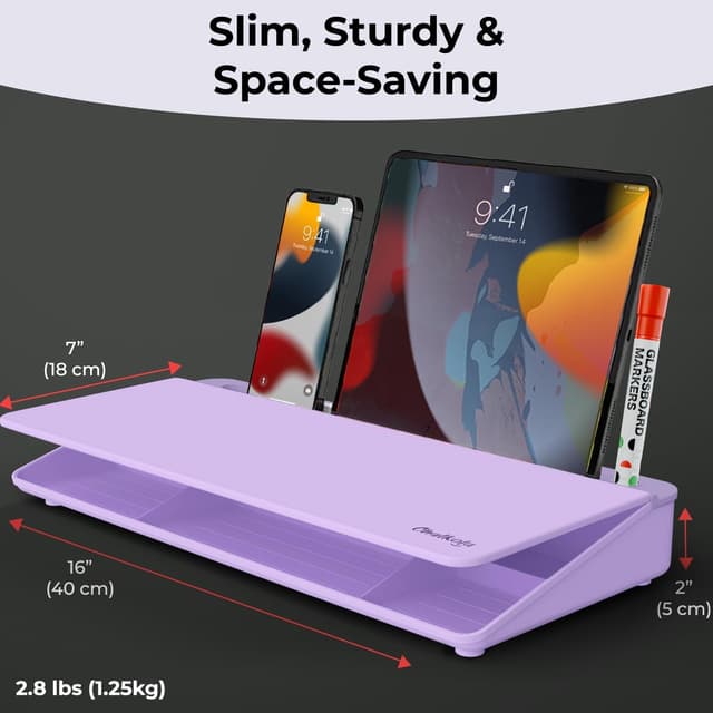 Detalle 2 de Chalkola Lavender glass whiteboard