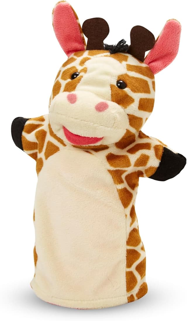 Detalle 2 de Melissa & Doug Zoo Friends Hand Puppets (Set of 4) – Elephant, Giraffe, Tiger and Monkey