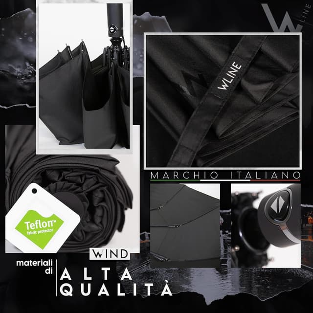 Detalle 2 de WLine Wind Ombrello Pieghevole antivento 104 cm ☔
