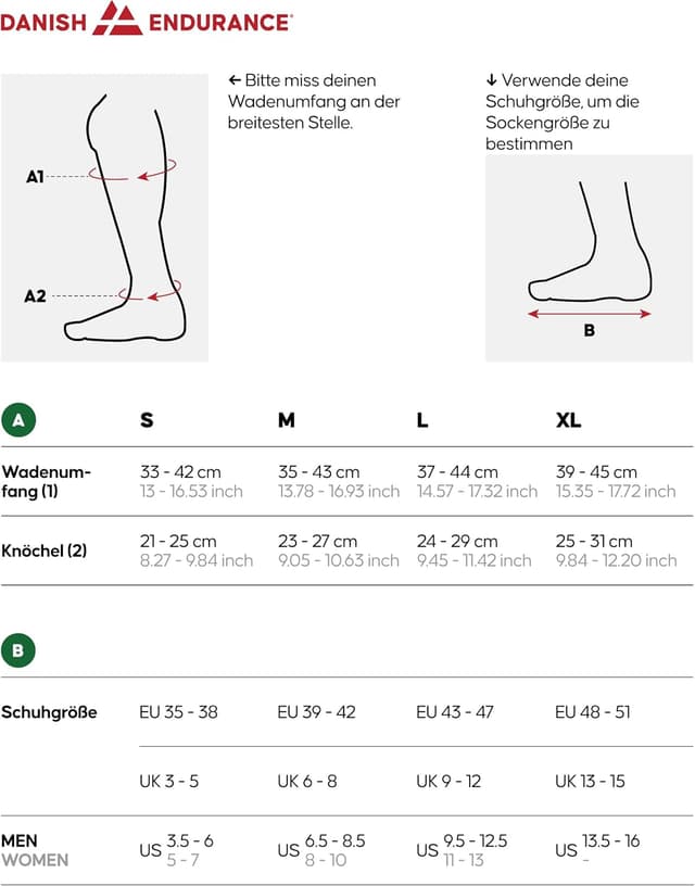 Thumbnail 5 de DANISH ENDURANCE 2 Paar Kompressionsstrümpfe 21-26 mmHg