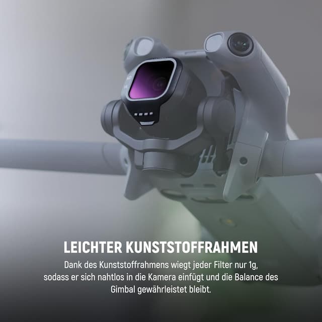 Detalle de NEEWER CPL/ND-Filter-Set für DJI Mini 5 Pro – Snap-On mit ND16/ND64/ND256 (4er Pack)