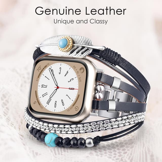 Detalle de V.R.HOPE Boho-Armband für Apple Watch (Damen) – kompatibel mit 38/40/41/42/44/45/46/49 mm