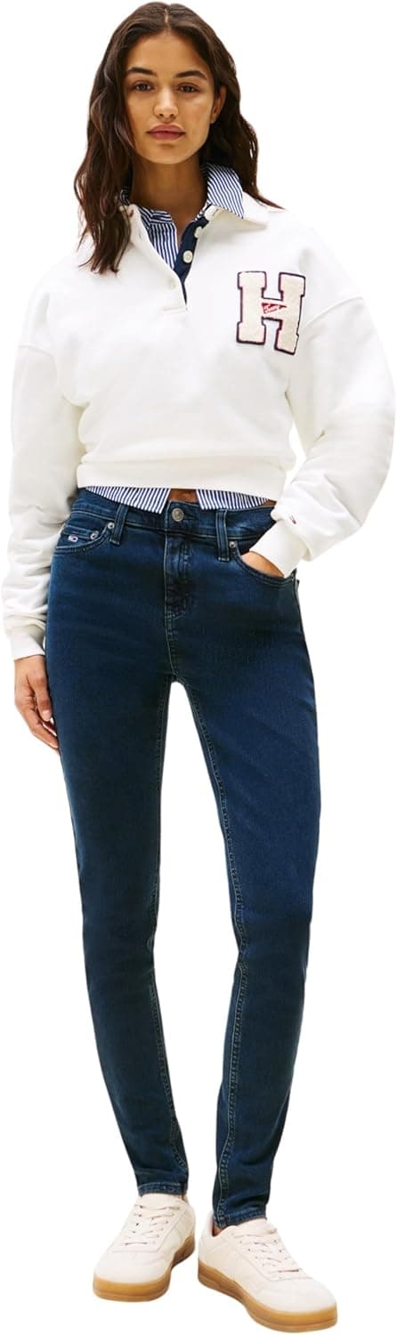 Detalle 2 de Tommy Jeans Damen Jeans Hose Nora Skinny Fit im 5-Pocket-Style