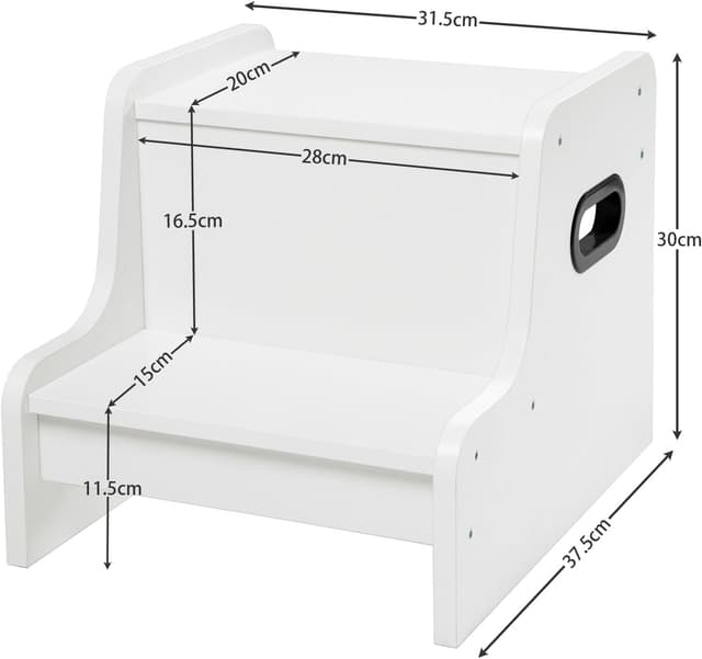 Thumbnail 6 de HOOBRO Tritthocker für Kinder mit 2 Stufen, Antirutschmatte & Griff (EWT01JD01G1) – Tritt-Schemel für Bad, Küche & Kinderzimmer