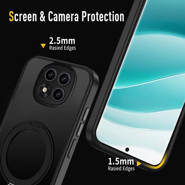 Detalle 2 de XTCASE Coque pour Xiaomi Redmi Note 14 Pro 5G / Poco X7 5G avec MagSafe magnétique et support invisible, noir