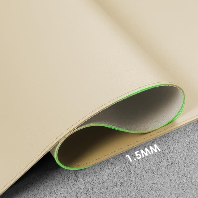 Thumbnail 6 de Vicwe Schreibtischunterlage aus PU-Leder (120 x 60 cm) – rutschfestes Office-Mauspad für Büro & Zuhause, Beige
