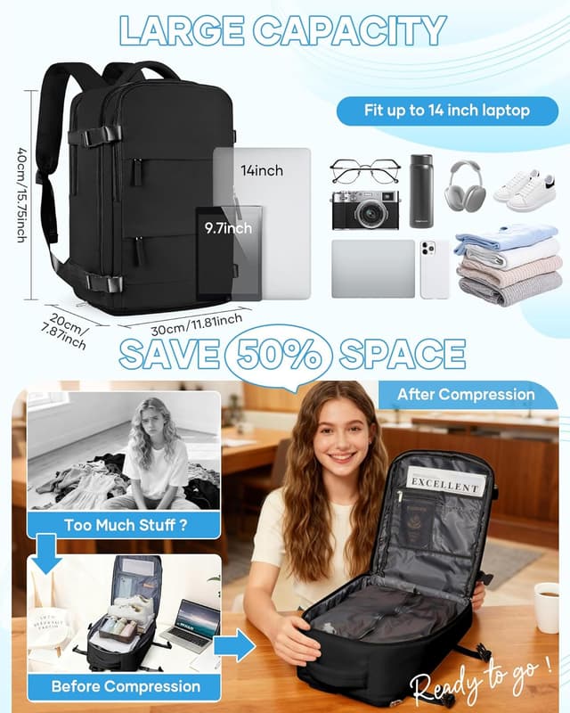 Thumbnail 4 de SZLX Großer Reiserucksack Vakuum 40x30x20