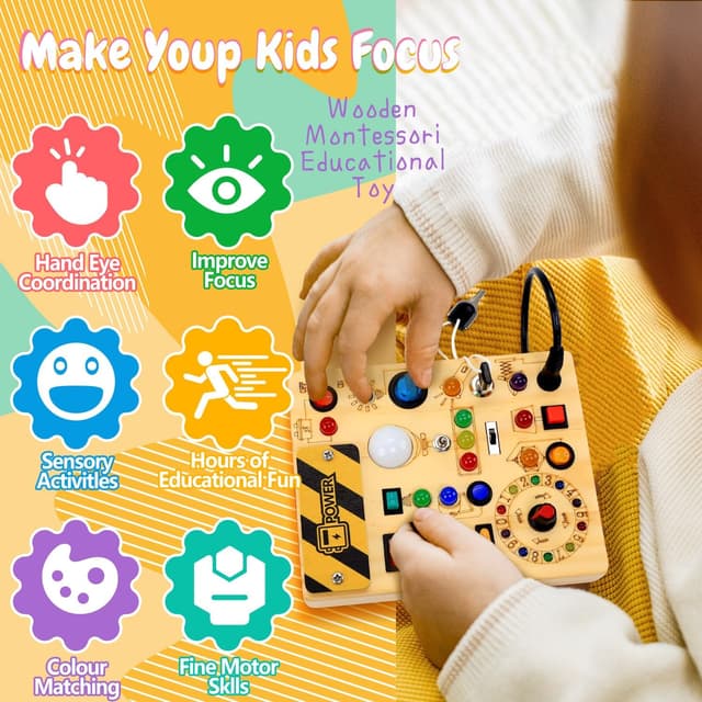 Thumbnail 4 de HarVow Busy Board 6.7in LED 🧩