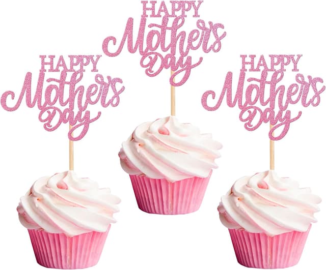 Imagen de Xsstarmi Cupcake Toppers 24-Pack Mother's Day en OfertitasTOP